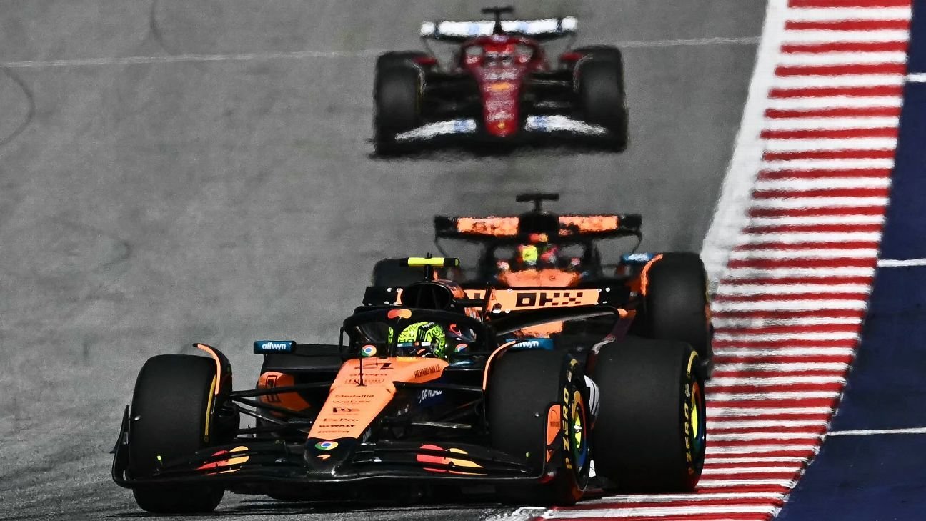 Austrian GP: Lando Norris holds off Oscar Piastri for vital win