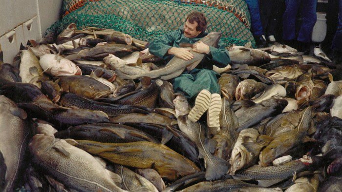 Finnish fisheries biologist Eero Aro in March 1987 during a Danish fishing trip