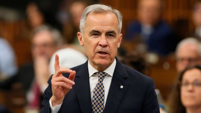 Prime Minister Mark Carney responds to a question during question period in the House of Commons to Parliament Hill in Ottawa, Ontario