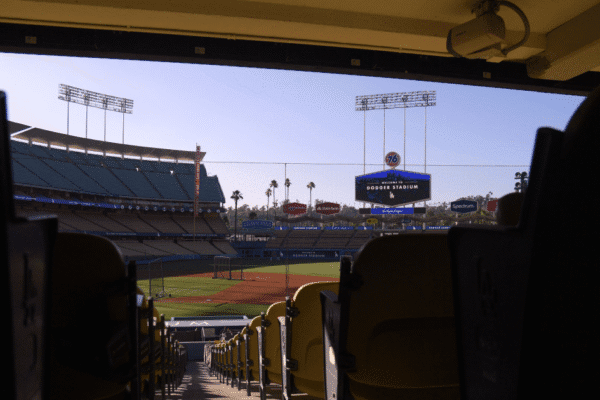 Dodgers reviewing stadium safety after hunk of concrete falls on fan Dodgers reviewing stadium safety after hunk of concrete falls on fan