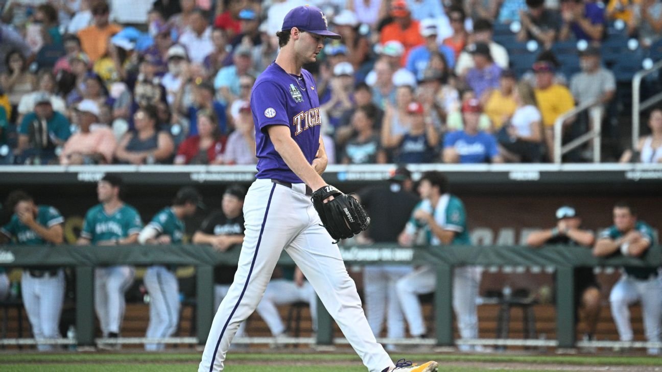 Kade Anderson's historic outing has LSU one win from MCWS title