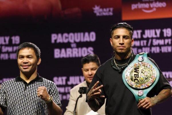 Manny Pacquiao faces welterweight champ Mario Barrios, but his real challenge will be time Manny Pacquiao faces welterweight champ Mario Barrios, but his real challenge will be time
