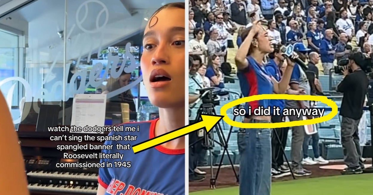 Nezza Sings National Anthem In Spanish At Dodgers Game