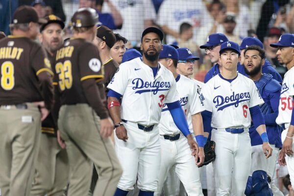 Shohei Ohtani, Fernando Tatis Jr. hit by pitches as Dodgers, Padres nearly avoid brawl in heated NL West game Shohei Ohtani, Fernando Tatis Jr. hit by pitches as Dodgers, Padres nearly avoid brawl in heated NL West game