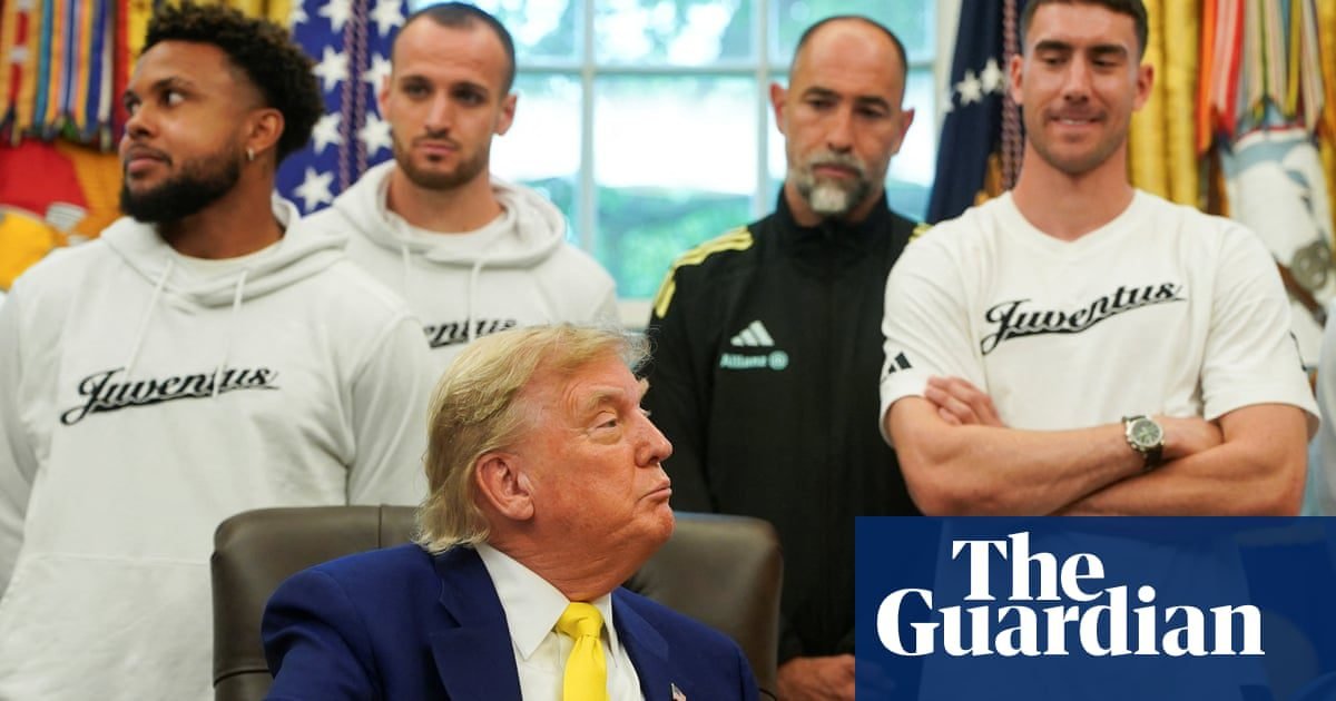 Trump asks Juventus players during White House visit whether a woman would make their team – video