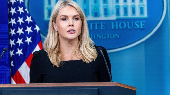 White House press secretary Karoline Leavitt