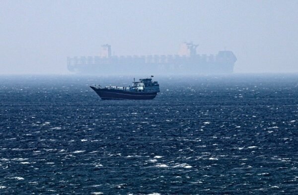 Trump signals sanctions relief for China to buy Iran’s oil A ship sails in the Strait of Hormuz as seen from Khasab, Musandam Governorate, Oman on Tuesday