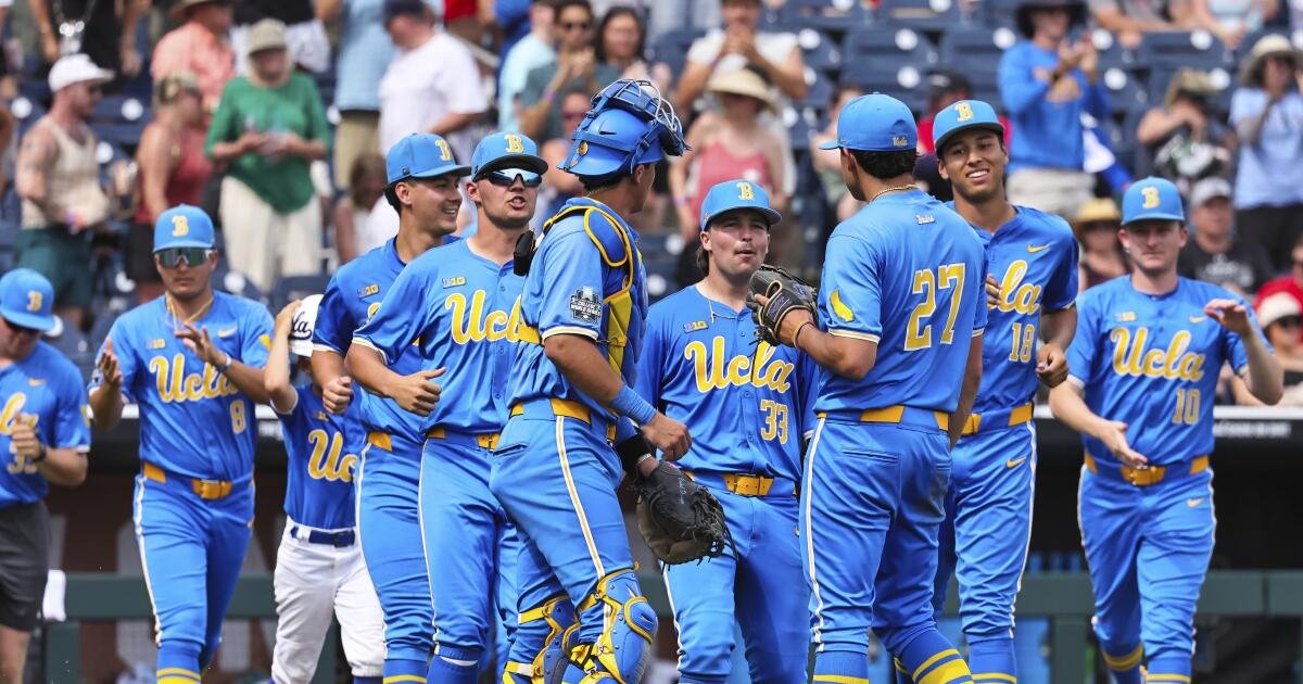 UCLA versus LSU CWS game suspended until Tuesday due to storms