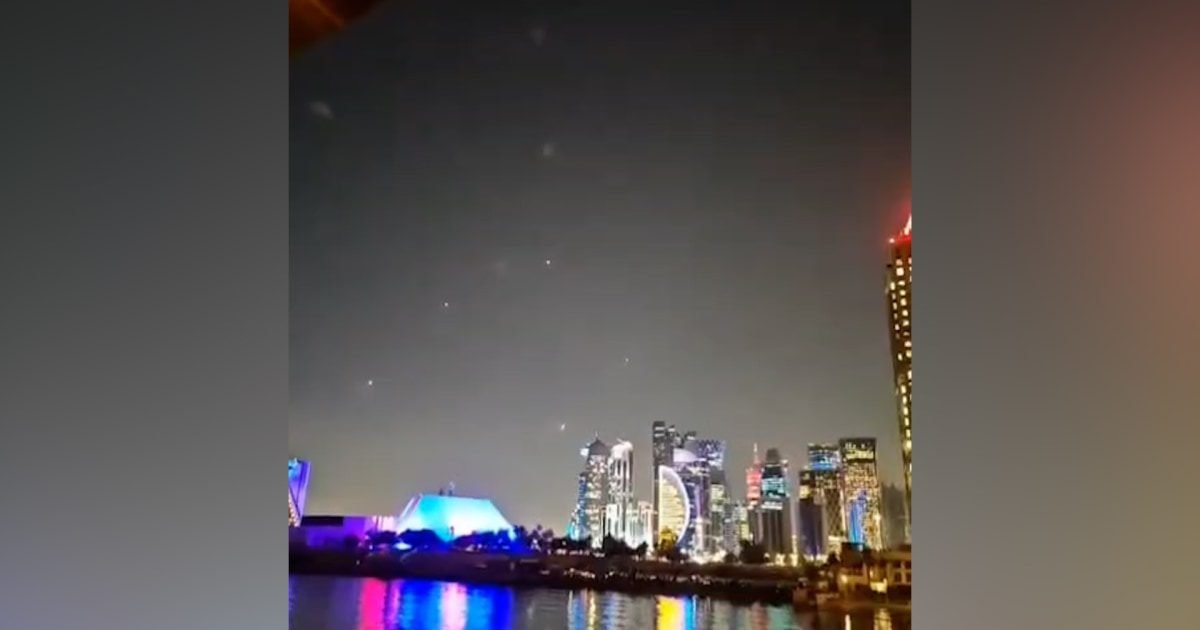 Video shows possible missiles over Qatar after Iran says it launched strike against U.S. base